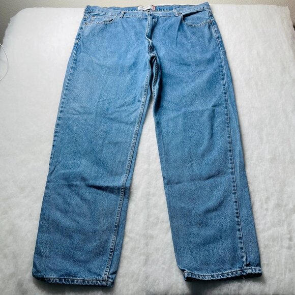 Levi's 550 Mens Denim Blue High Rise Relaxed Fit Straight Jeans Size W46xL34 - Picture 1 of 11